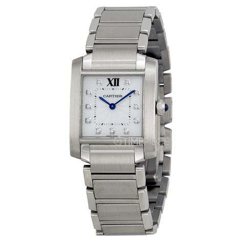 cartier we110007|Cartier Tank Francaise Silver Dial Ladies Watch WE110007.